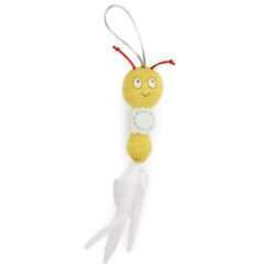 AFP Cat Toy Kitty Feather Caterpillar - Yellow