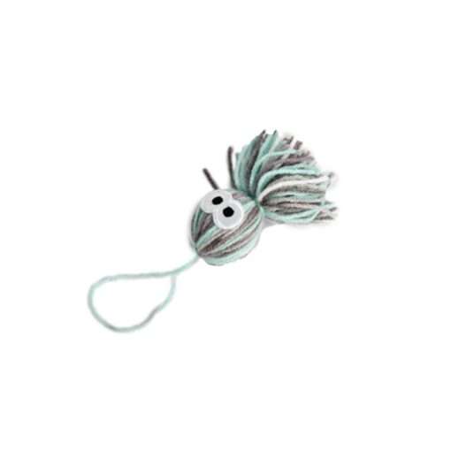 AFP Cat Toy Knotty Habit Yarn Dangling Octopus - Grey - Image 2