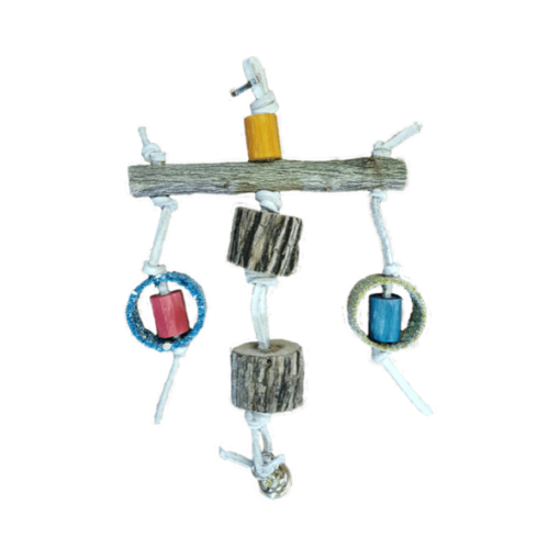 Sekelbos T-Pillar Leather Parrot Toy