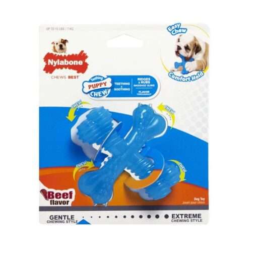Nylabone Puppy X Shaped Chew (Beef) - Extra Small