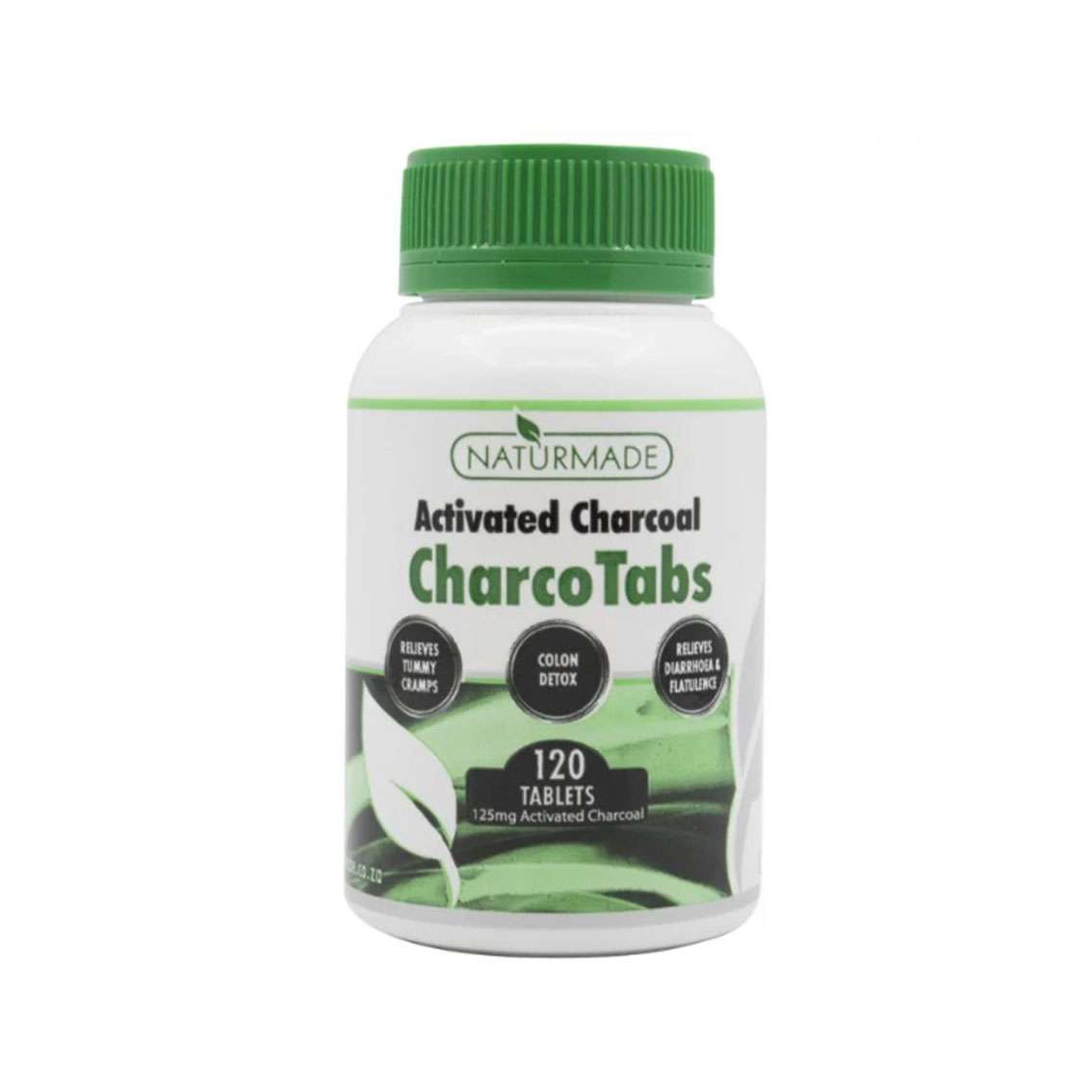 Naturmade Charco Tabs 125mg - 120 Tabs Activated Charcoal