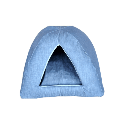 Lazy Bonezz Denim Cat Camper Foam Bed