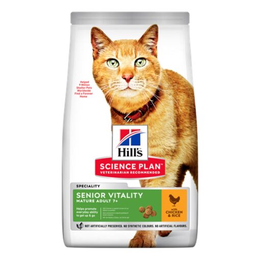 Hill's SP Senior Vitality Adult 7+ Cat Food | Chicken & Rice
