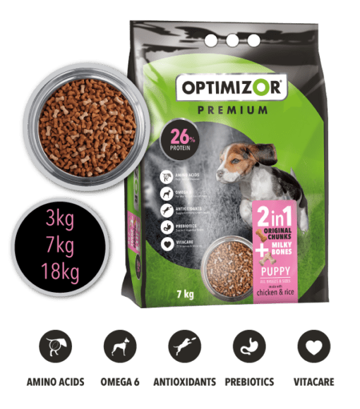 Optimizor Premium Puppy 2 in 1 Milky Bones