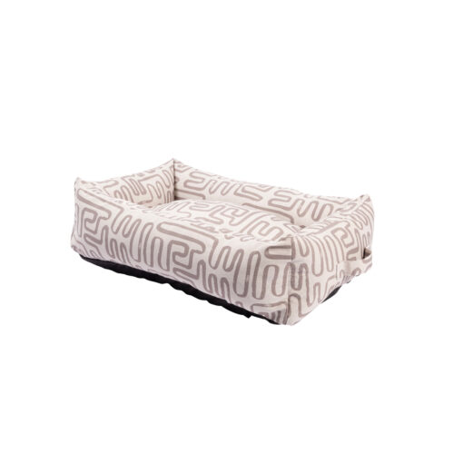 Rogz Retro Walled Rectangular Bed - Stone Maize