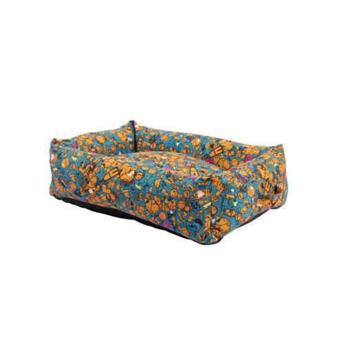Rogz Retro Walled Rectangular Bed - Electric Emerald