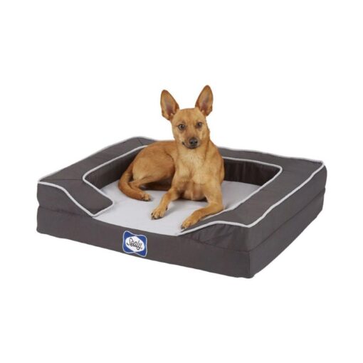 Sealy Lux Orthopedic Dog Bed Modern Grey - Image 2