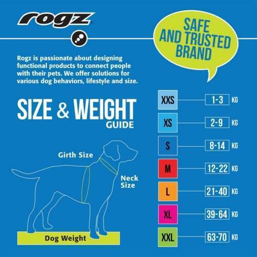 Rogz Fashion Small Dogs Classic Collar - Zebra - Image 2