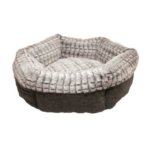 Rosewood Pet Bedding Tweed & Plush Round Cat Bed