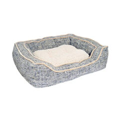 Rosewood Pet Bedding Lux Slate & Oatmeal SQ Bed