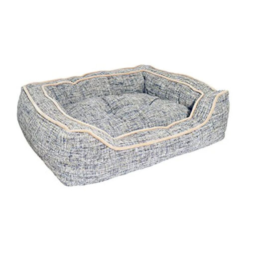 Rosewood Pet Bedding Lux Slate & Oatmeal SQ Bed - Image 2