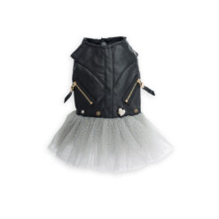 Dog's Life DLSUM Leopard Zipper Biker Dress - Black