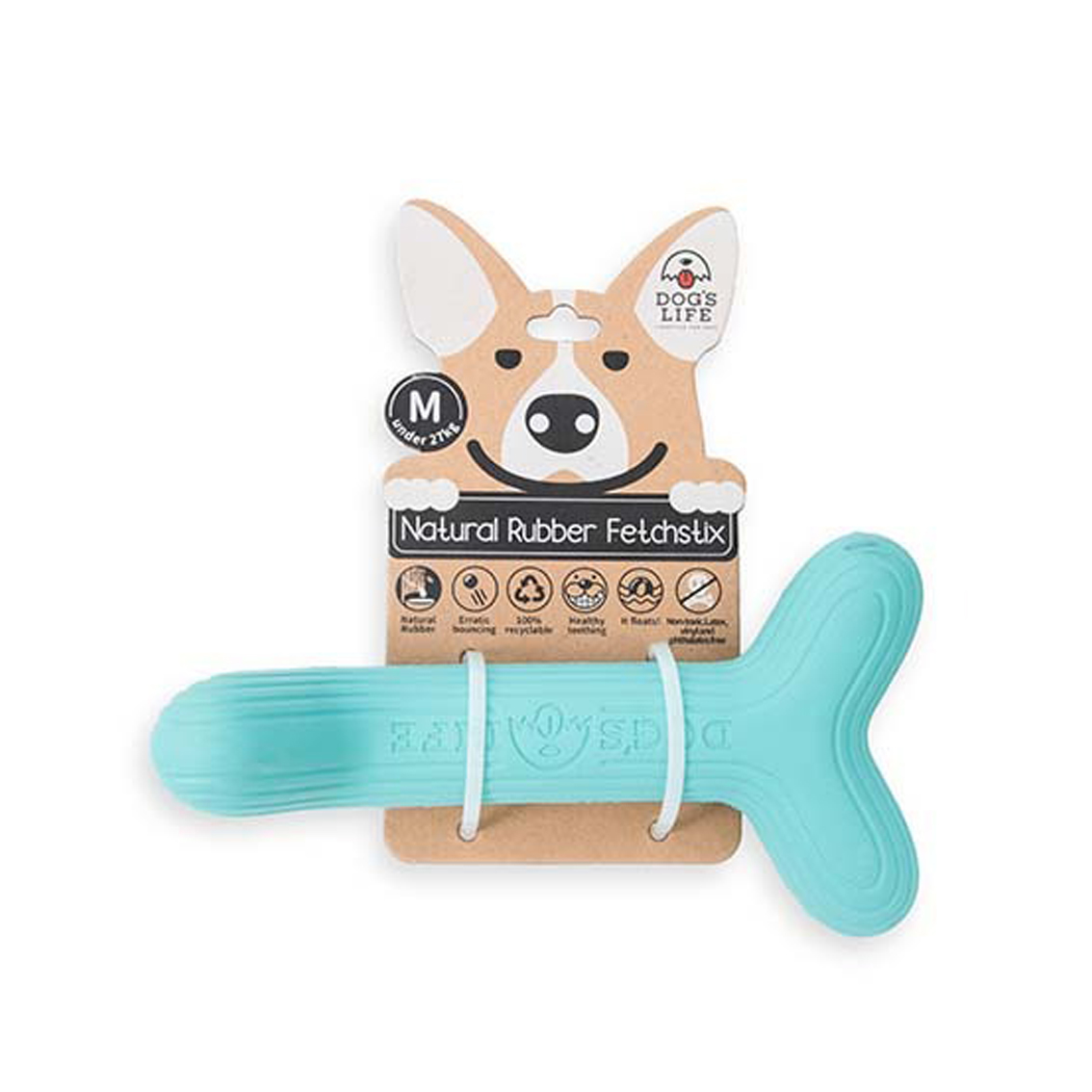 Dog's Life Natural Rubber Dog Toy Fetchstix - Image 7