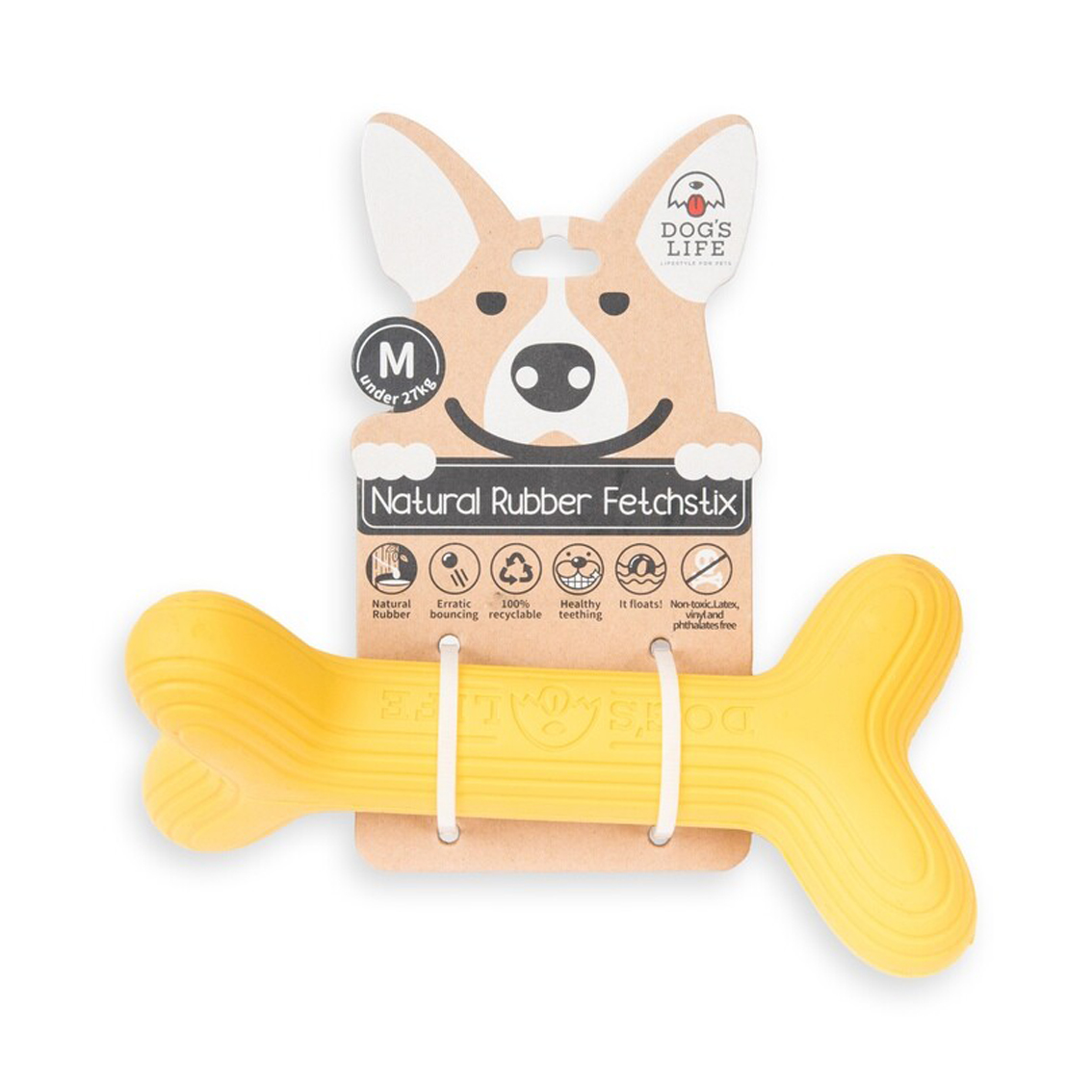 Dog's Life Natural Rubber Dog Toy Fetchstix - Image 9