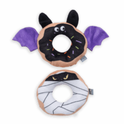 Dog's Life Cat Toy Scary Bat & Mummy Donuts Combo