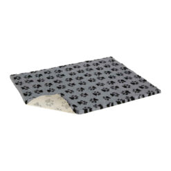 Petlife Vetbed Non-Slip Mat - Grey With Black Paws