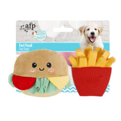 AFP Dog Toy Hamburger with French Fries 2-pack - Mixed